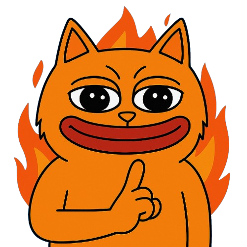 Shaggy Cat on Fire